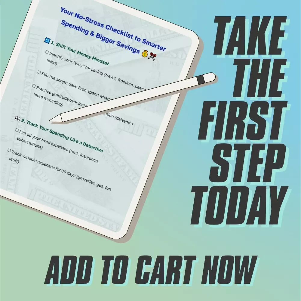 Your No-Stress Checklist to Smarter Spending & Bigger Savings | Budgeting & Expenses Savings Guide | Digital Download Checklist for Money Mindset