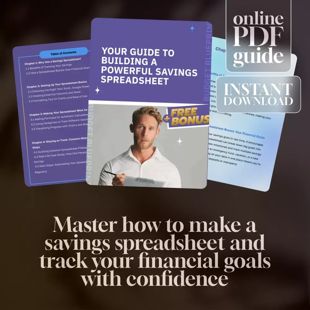 Your Guide to Building a Powerful Savings Spreadsheet | How to Make a Savings Spreadsheet | Digital Guide for Easy Financial Tracking