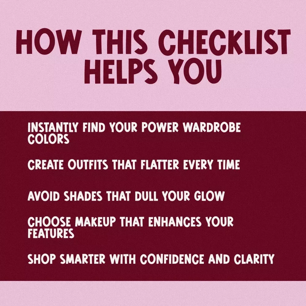 Deep Winter Color Palette Power Checklist: Dress Bold, Cool & Confident | Deep Winter Color Palette Guide for Style, Makeup & Wardrobe | Printable Fashion Checklist