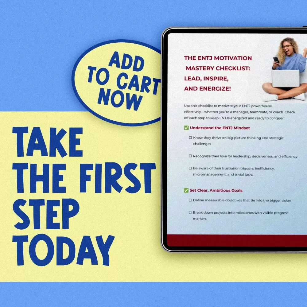 The ENTJ Motivation Mastery Checklist: Lead, Inspire, and Energize! | How to Motivate ENTJ | Leadership Growth Digital Download