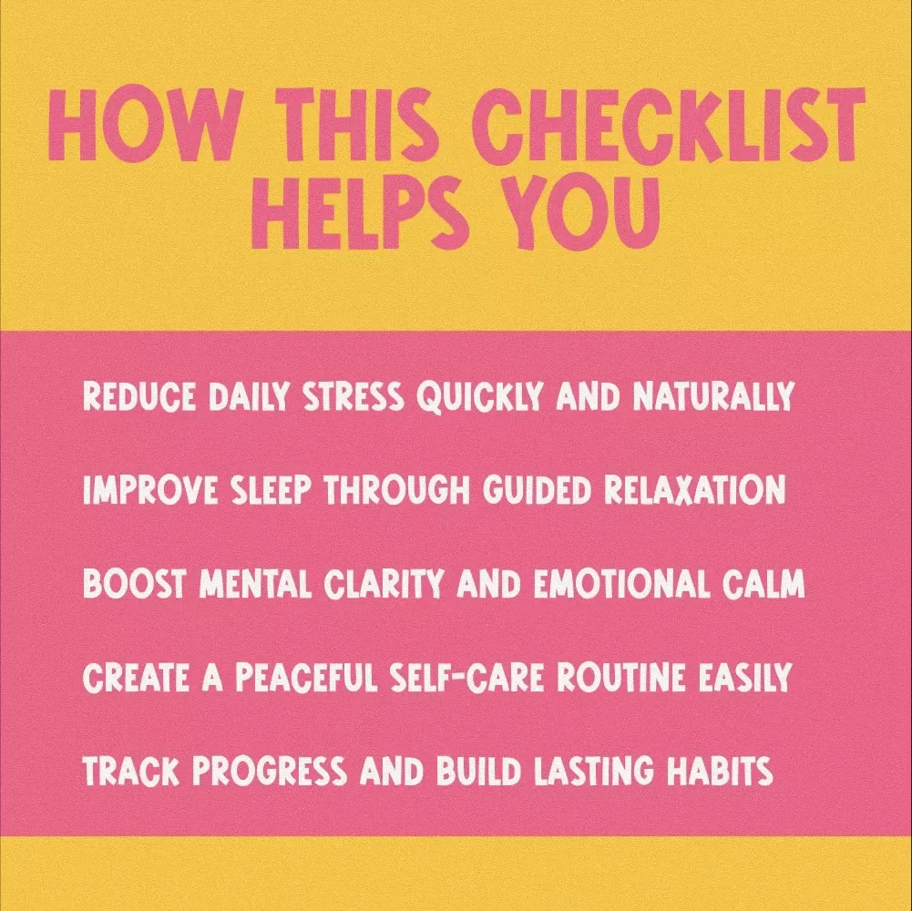 The Relaxation Hypnosis Checklist for Clarity | Digital Relaxation Hypnosis Guide & Self-Care Checklist PDF