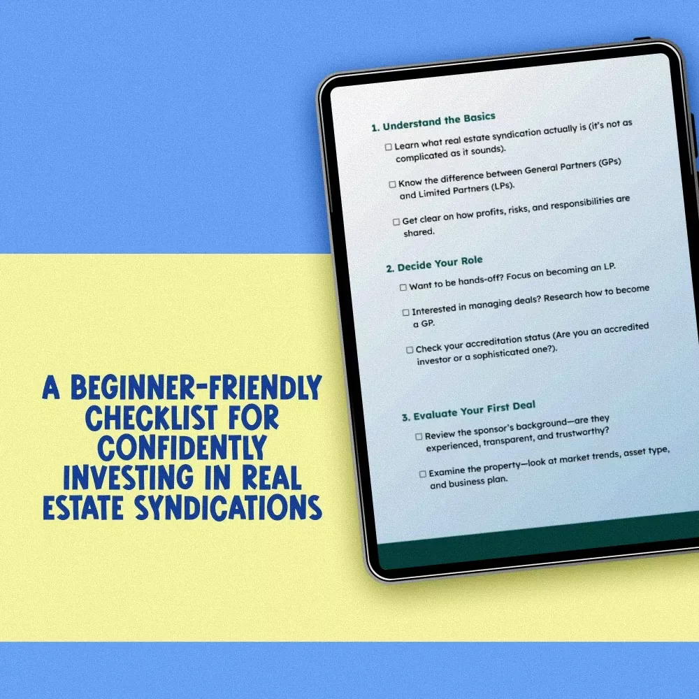 The Rookie Investor’s Real Estate Syndication Checklist | Real Estate Syndication for Beginners Digital Download Guide