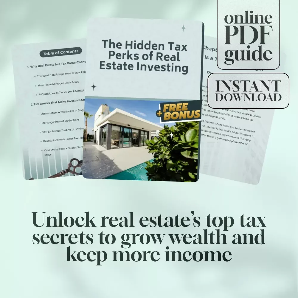 The Hidden Tax Perks of Real Estate Investing – Tax Benefits of Real Estate Investing Guide, Real Estate Investor Tax Strategies eBook, Digital Download