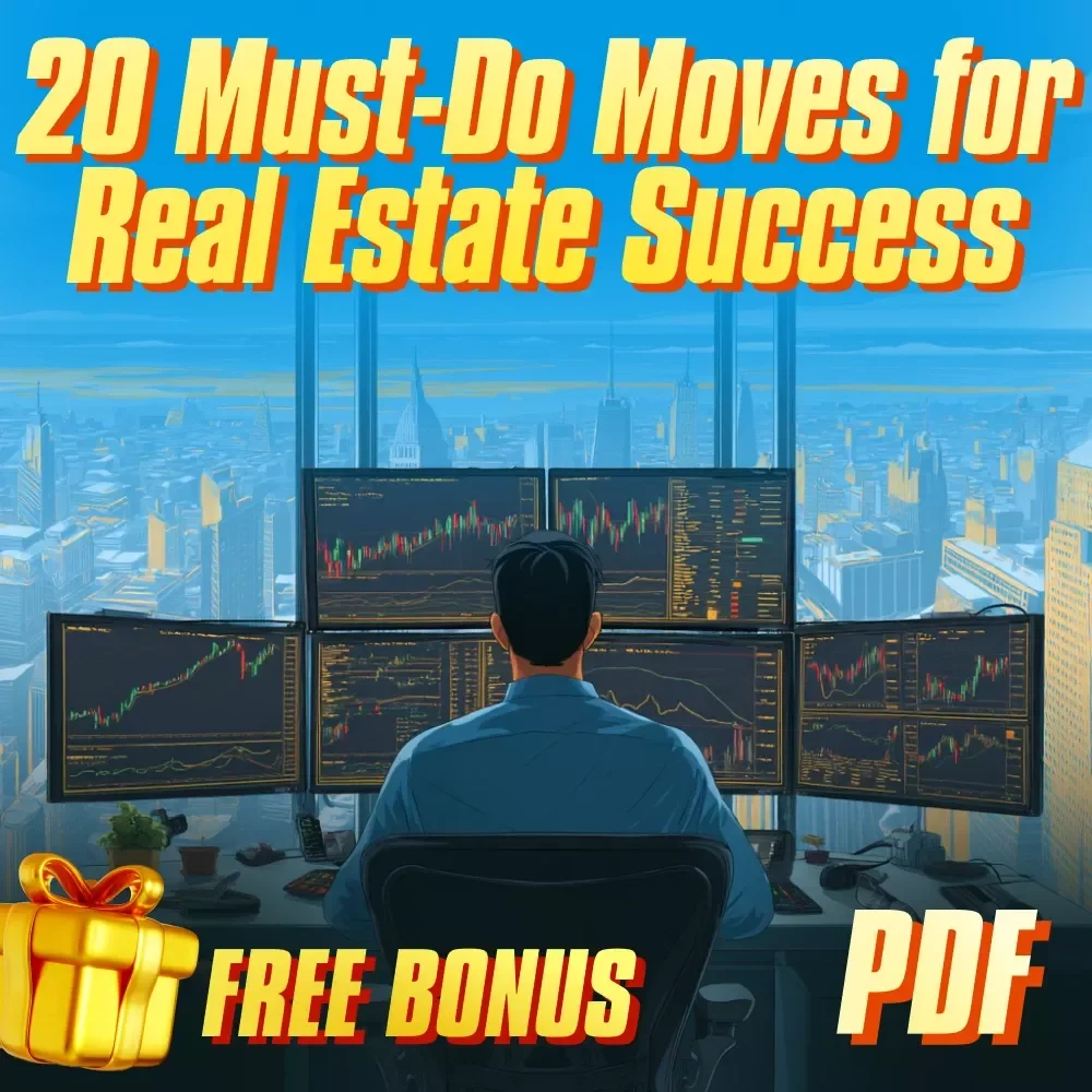 20 Must-Do Moves for Real Estate Success Checklist | First-Time Real Estate Investor Guide | Real Estate Investment Printable PDF