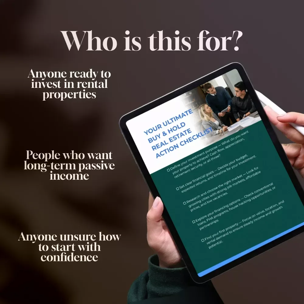 Your Ultimate Buy & Hold Real Estate Action Checklist | Buy and Hold Real Estate Strategy | Digital Download Checklist for Investors