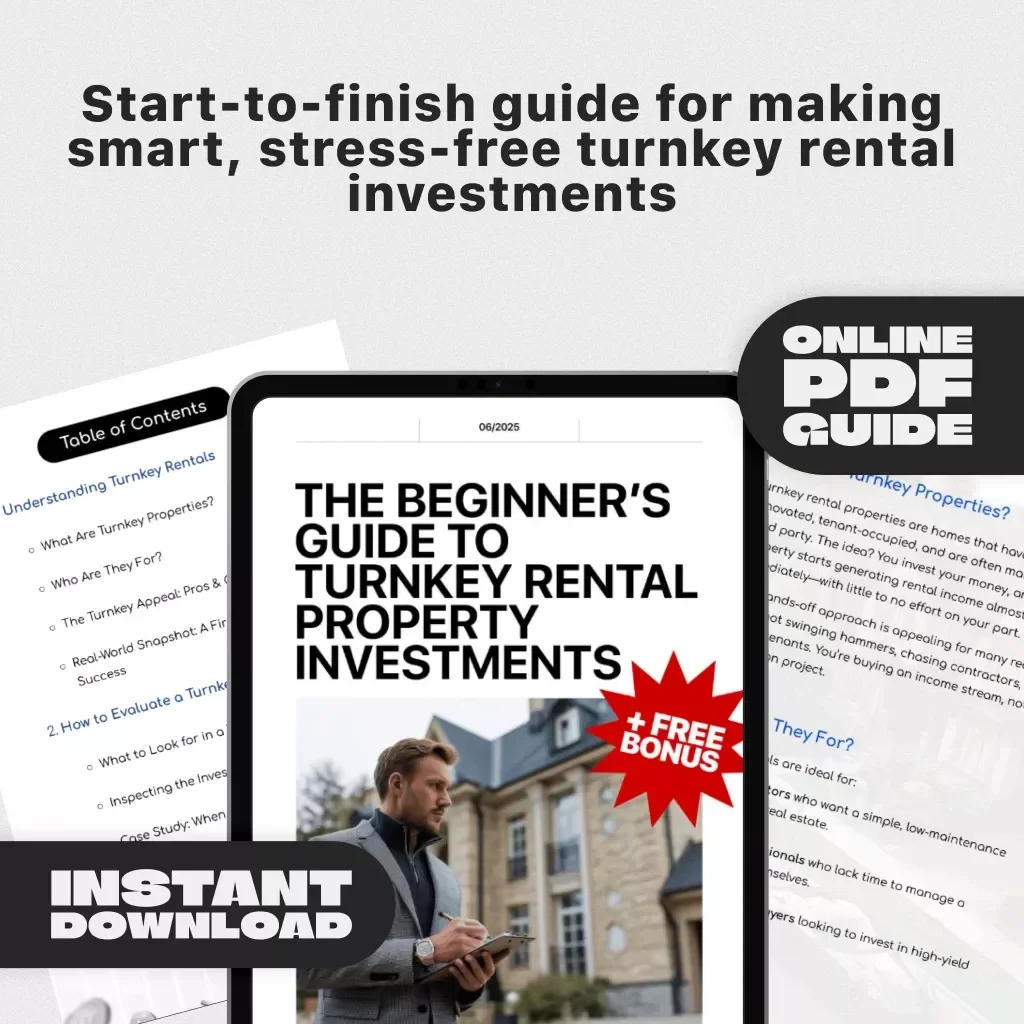 The Beginner’s Guide to Turnkey Rental Property Investments | Digital Guide for New Real Estate Investors | Instant Download eBook