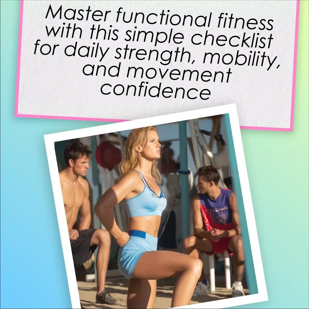 A Down-To-Earth Checklist On Moving Well And Feeling Strong – Functional Fitness Routine Digital Guide, Beginner-Friendly Checklist for Wellness