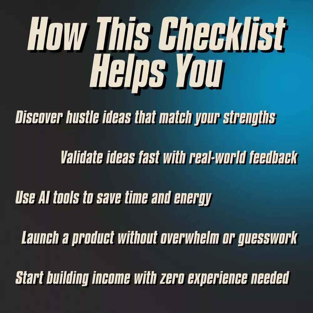 The Tech-Savvy Side Hustle Starter Checklist – Digital Download for Tech-Savvy Side Hustle Opportunities, Beginner-Friendly Checklist for Entrepreneurs