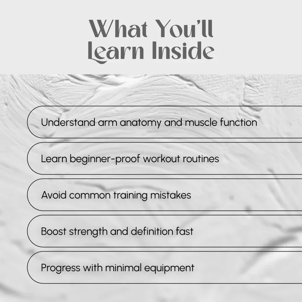 The Beginner’s Guide to Stronger, Sculpted Arms | Digital Arms Workout Routine Guide for Beginners | 4-Week Plan + Training Tips