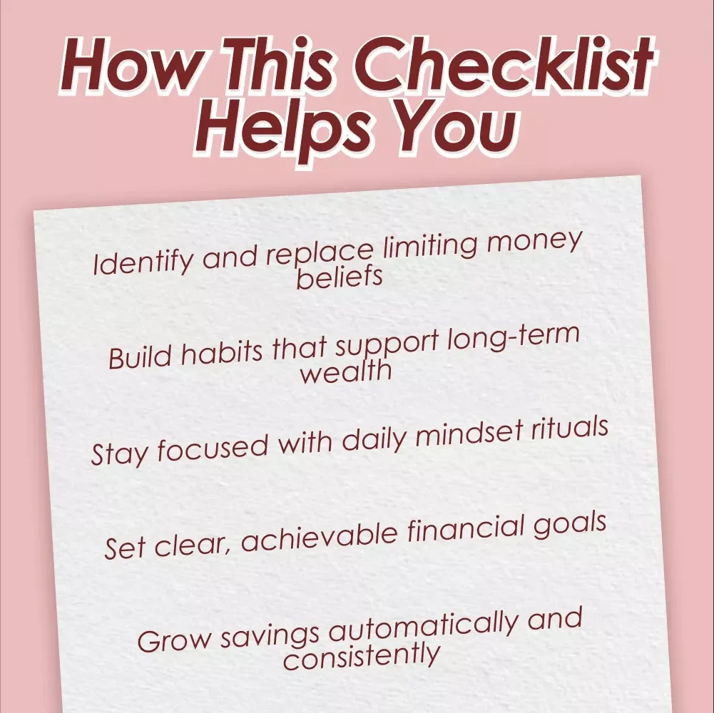 Build Habits That Pay Off – Wealth Mindset Habits for Success Checklist | Digital Download for Financial Growth