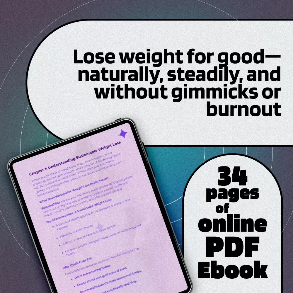 How to Sustainably Lose Weight and Keep It Off for Life | eBook Guide for Lasting Weight Loss | How to Sustainably Lose Weight Digital Download