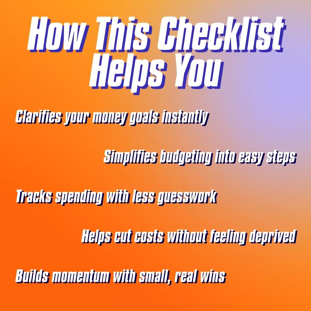 Budget Checklist: Stay on Track & Slay Your Spending | Digital Budget List | How to Make a Budget List Printable PDF