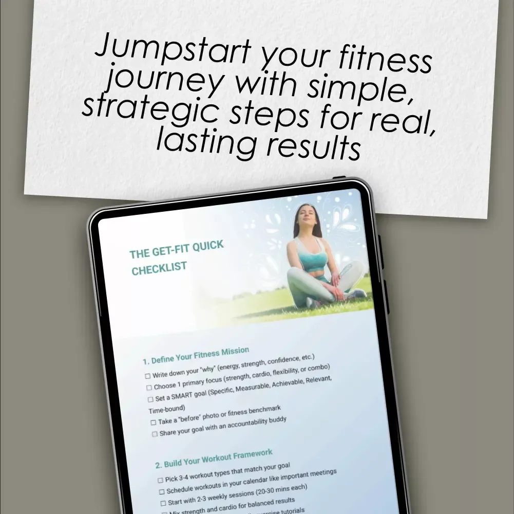 The Get-Fit Quick Checklist | Personal Workout Planner, Fitness Goals Tracker, Healthy Habits Guide – Instant Digital Download