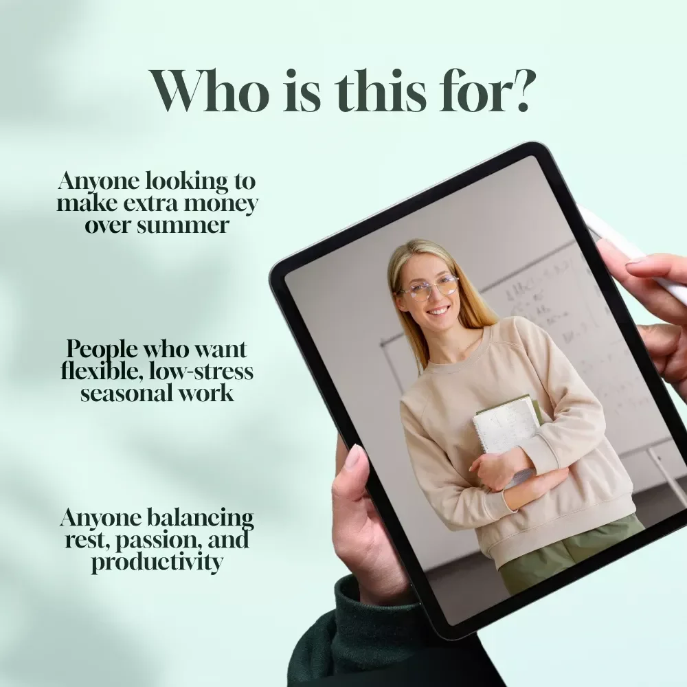 Summer Side Hustles for Teachers: Smart Ways to Earn While You Recharge | Side Jobs for Teachers in Summer | Digital Guide for Extra Income
