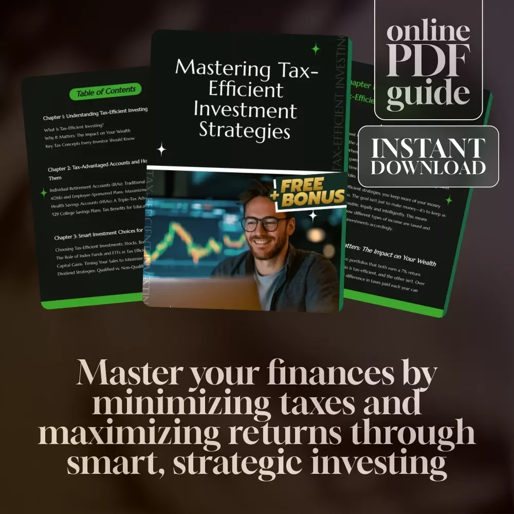 Mastering Tax-Efficient Investment Strategies | Guide to Tax-Efficient Investing for IRAs, 401(k)s, HSAs, and More | Digital Download PDF