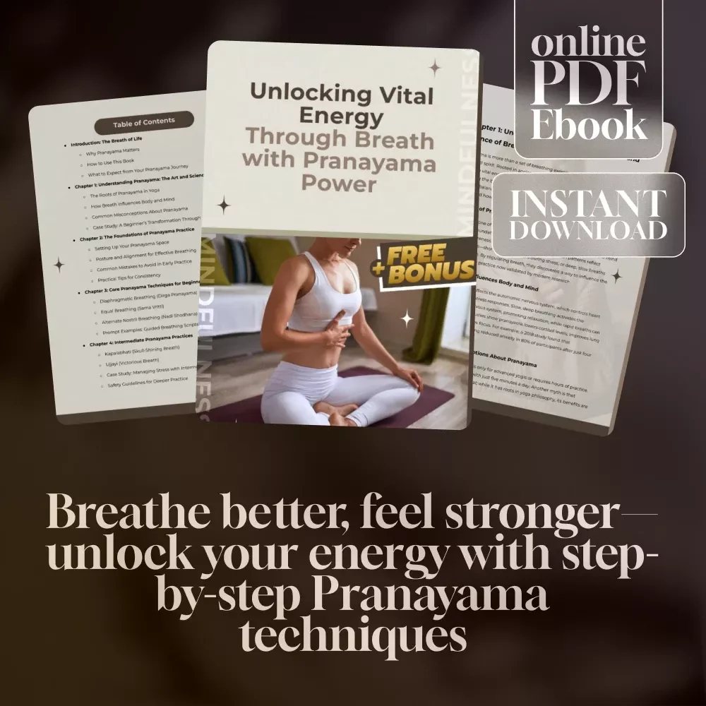 Unlocking Vital Energy Through Breath with Pranayama Power | Pranayama Breathing Exercises Guide eBook | Breathwork for Stress Relief, Focus & Energy