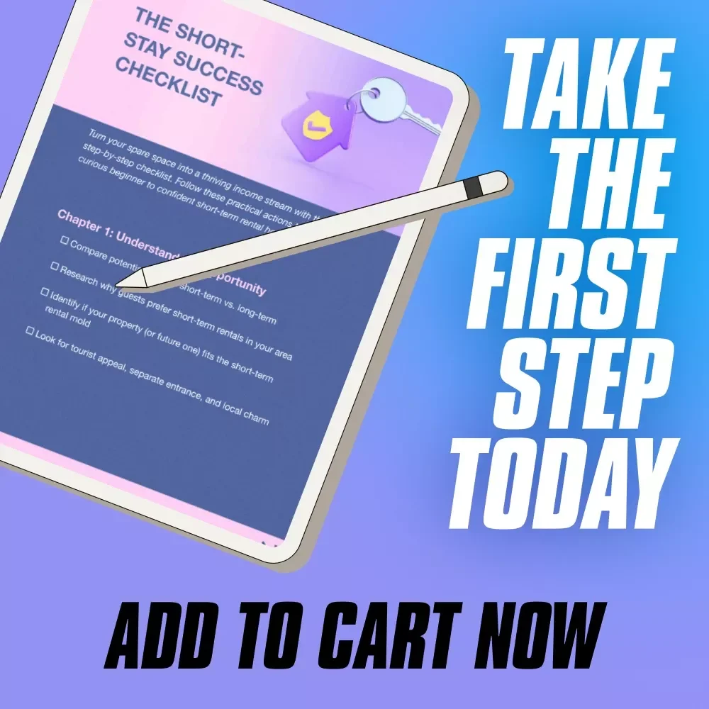 The Short-Stay Success Checklist | Short-Term Rental Income Strategies | Airbnb Hosting Guide | Digital Download