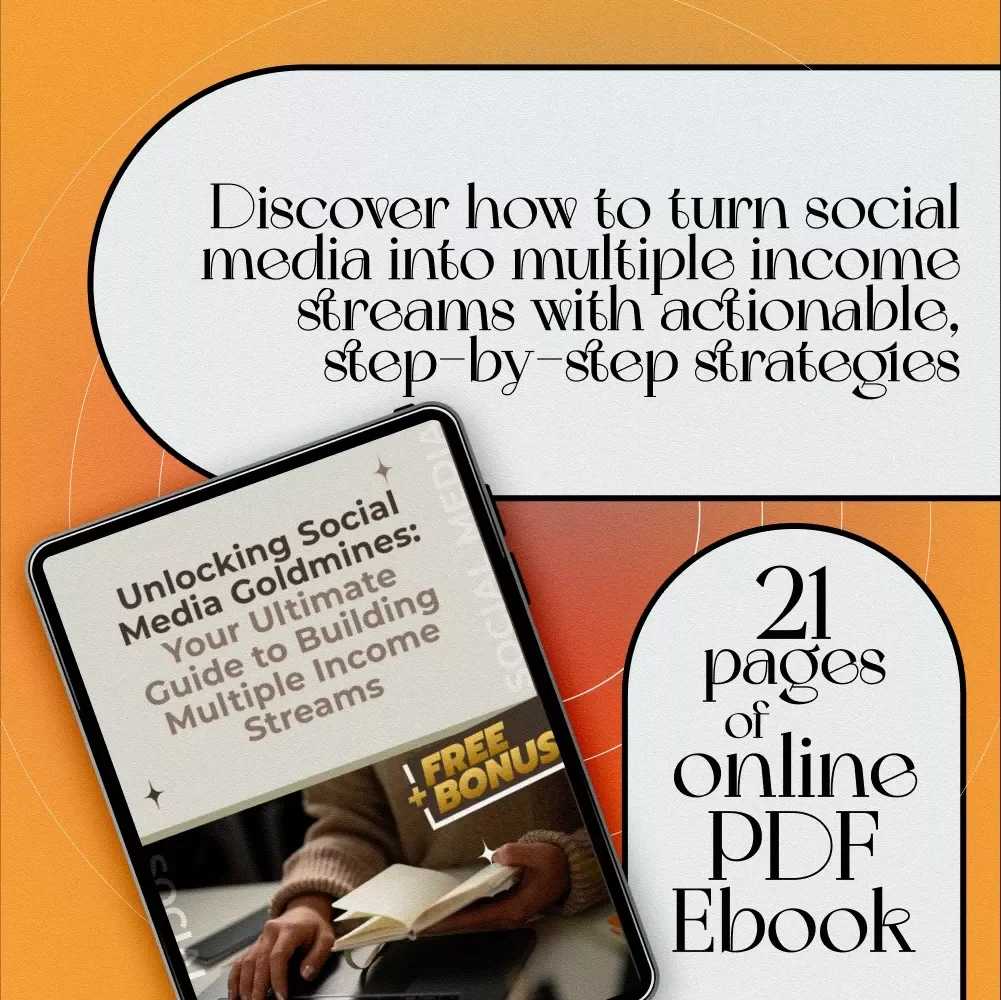 Unlocking Social Media Goldmines: Your Ultimate Guide to Building Multiple Income Streams | Social Media Income Streams eBook | Monetize Social Media | Digital Download