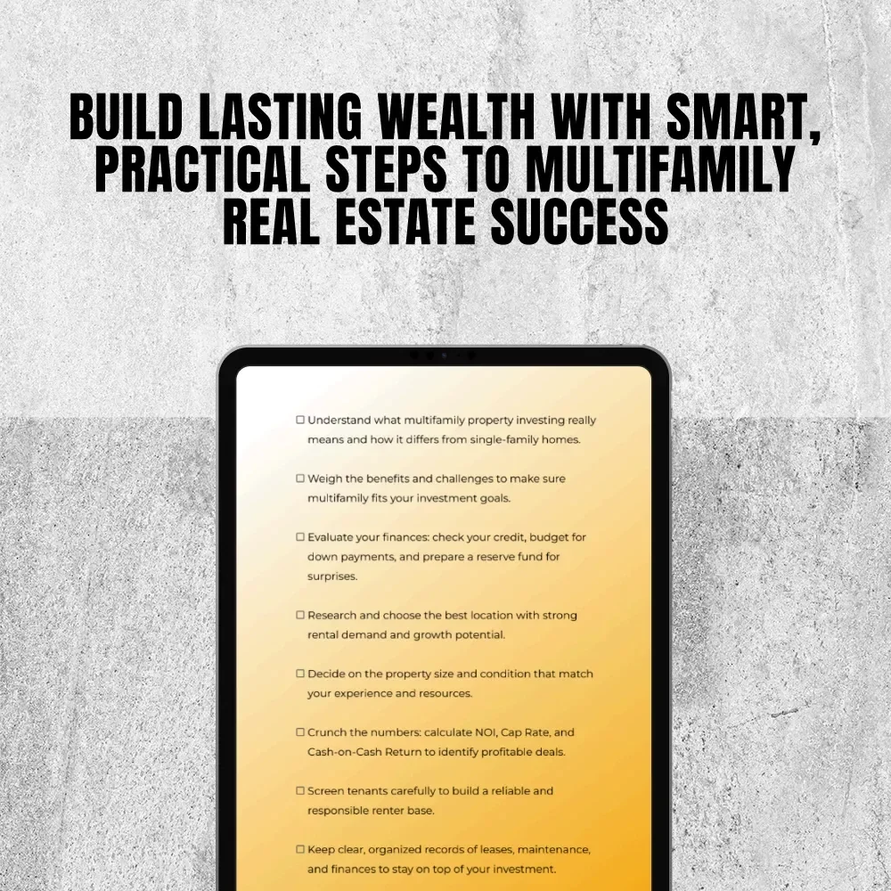 Your Step-by-Step Action Plan to Smart Wealth Building | Multifamily Property Investment Tips Checklist | Real Estate Investor Digital Download