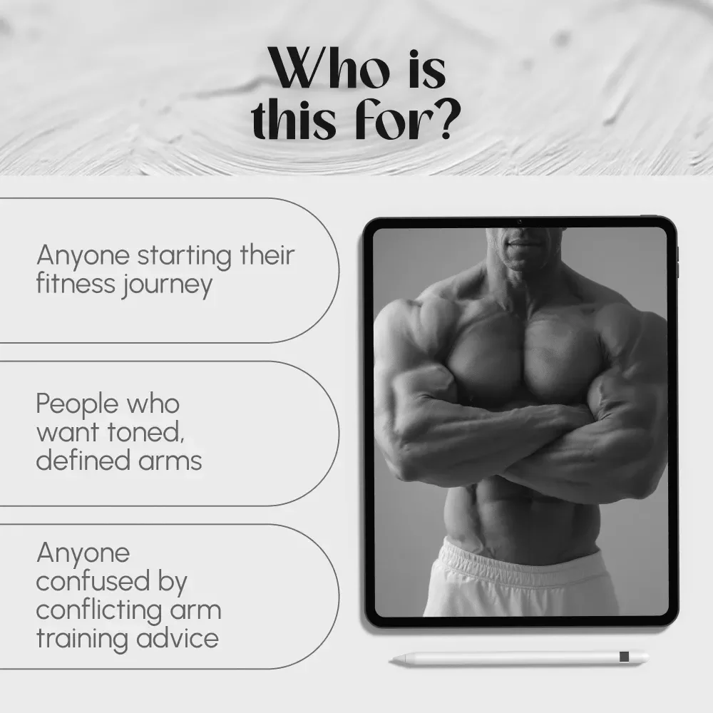 The Beginner’s Guide to Stronger, Sculpted Arms | Digital Arms Workout Routine Guide for Beginners | 4-Week Plan + Training Tips