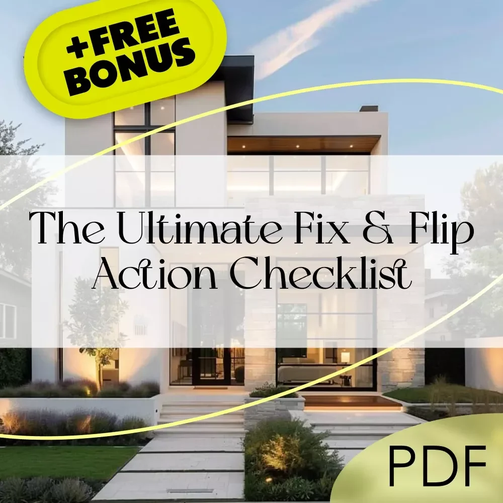 The Ultimate Fix & Flip Action Checklist | Real Estate Investment Strategy Guide | Digital Download for Fix and Flip Investors