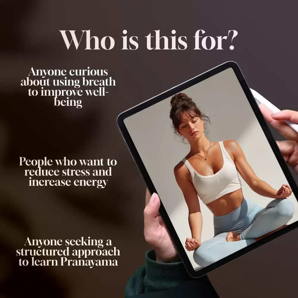 Unlocking Vital Energy Through Breath with Pranayama Power | Pranayama Breathing Exercises Guide eBook | Breathwork for Stress Relief, Focus & Energy