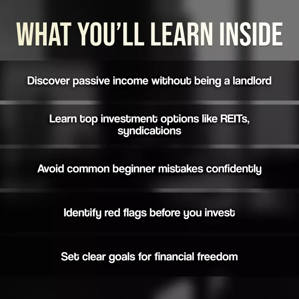 The Lazy Investor’s Guide to Passive Real Estate Riches | Passive Real Estate Investing Opportunities eBook PDF | Beginner Real Estate Guide Download