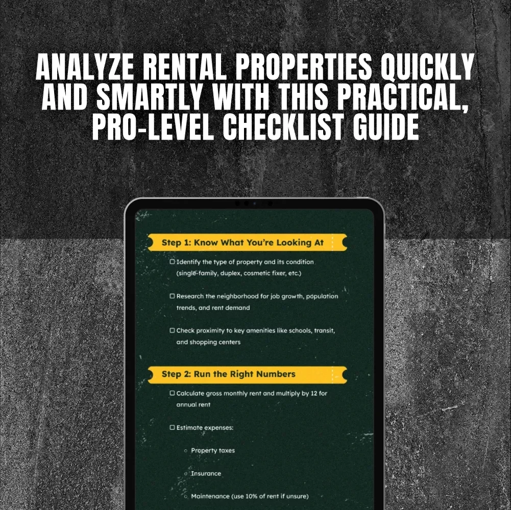 Your Quick & Clever Checklist to Analyze Like a Pro | How to Analyze Rental Property Deals | Instant Digital Download