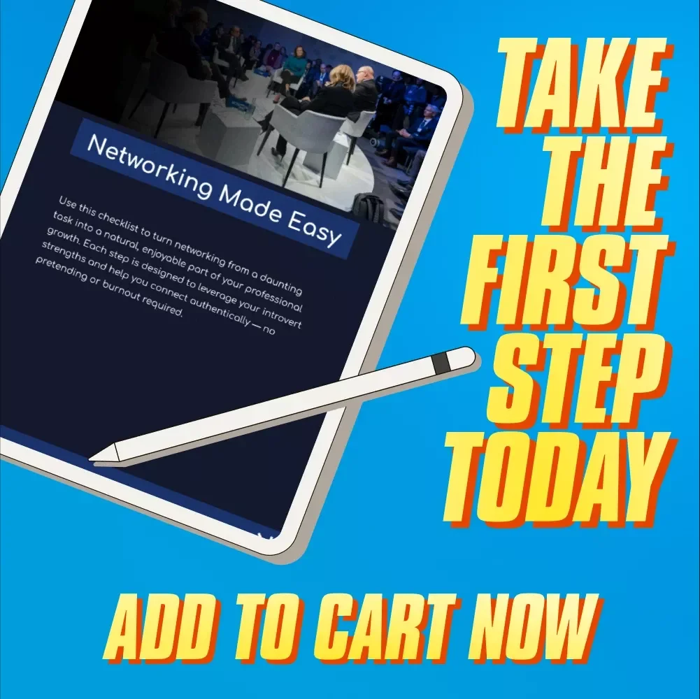 Networking Made Easy Checklist | Networking for Introverts Seeking Business Connections | Printable Digital Download Guide
