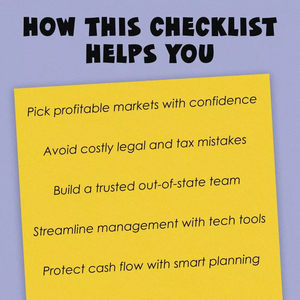 Out-of-State Real Estate Investing Tips Checklist – Digital Download for Real Estate Investors, eBook-Style Guide to Remote Property Investing