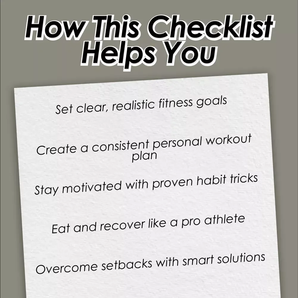 The Get-Fit Quick Checklist | Personal Workout Planner, Fitness Goals Tracker, Healthy Habits Guide – Instant Digital Download