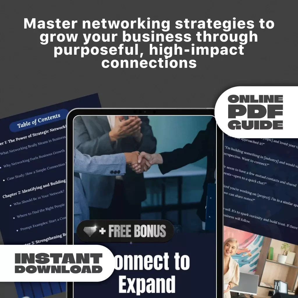 Connect to Expand | Guide to Networking Strategies for Business Expansion | Digital Download for Entrepreneurs & Professionals