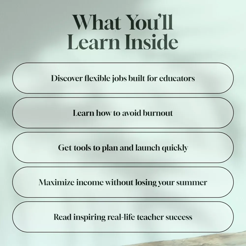 Summer Side Hustles for Teachers: Smart Ways to Earn While You Recharge | Side Jobs for Teachers in Summer | Digital Guide for Extra Income