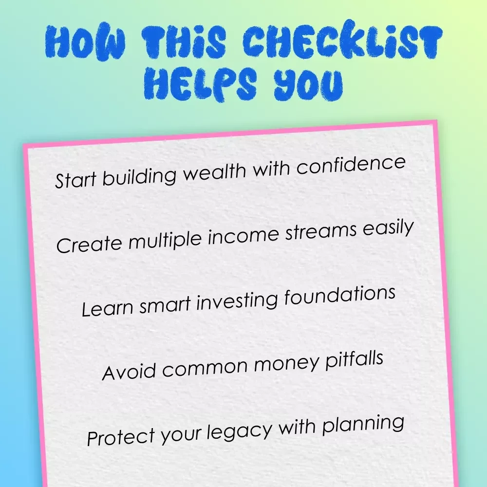 Smart Steps for a Lasting Legacy | Checklist for Building Generational Wealth in Your 30s | Digital Download eBook Guide for Financial Planning