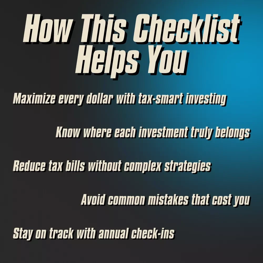 Your Ultimate Tax-Savvy Investor’s Checklist – Digital Download | Tax-Efficient Investment Strategies Guide for Smarter Investing