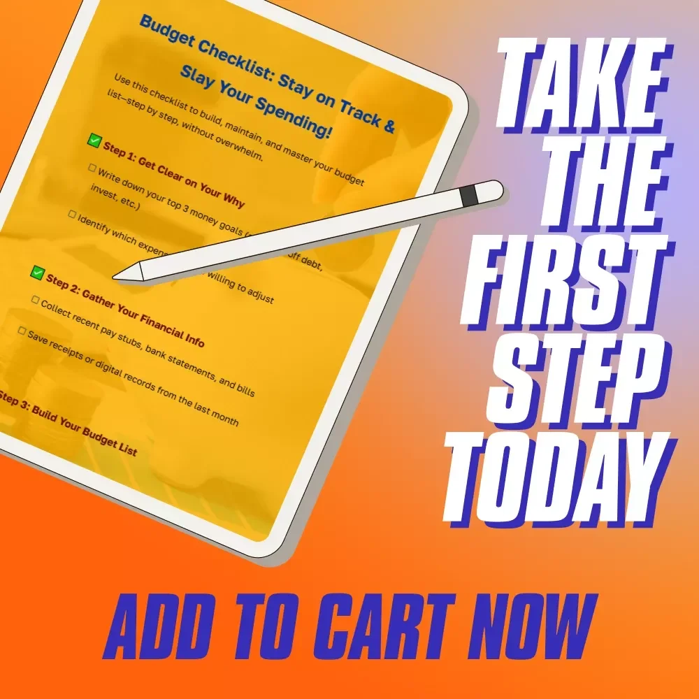 Budget Checklist: Stay on Track & Slay Your Spending | Digital Budget List | How to Make a Budget List Printable PDF