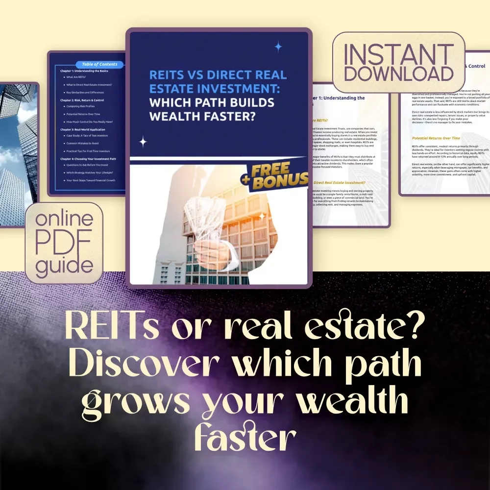 REITs vs Direct Real Estate Investment: Which Path Builds Wealth Faster | Real Estate Investing Guide | REITs vs Direct Real Estate Investment Digital Download