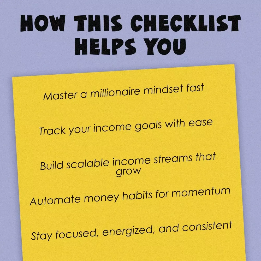 Million in Five: The 60-Month Millionaire Checklist | How to Save $1 Million Dollars in 5 Years | Digital Download, eBook, Finance Guide