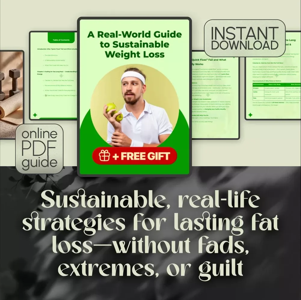 A Real-World Guide to Sustainable Weight Loss | How to Sustainably Lose Weight Digital Guide, Weight Loss Plan for Real Life