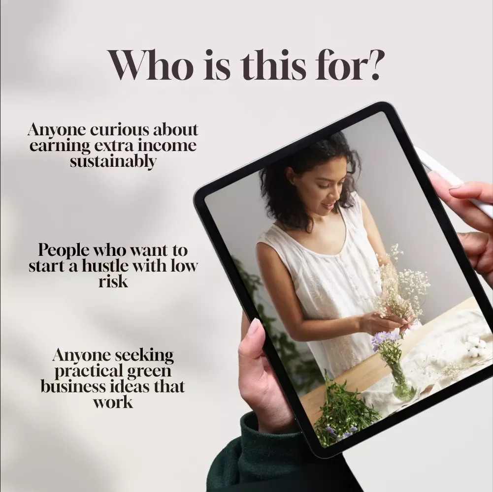 Low Risk Hustles for Big Green Gains | Sustainable Side Hustles with Low Risk eBook Guide | Eco-Friendly Passive Income Ideas PDF