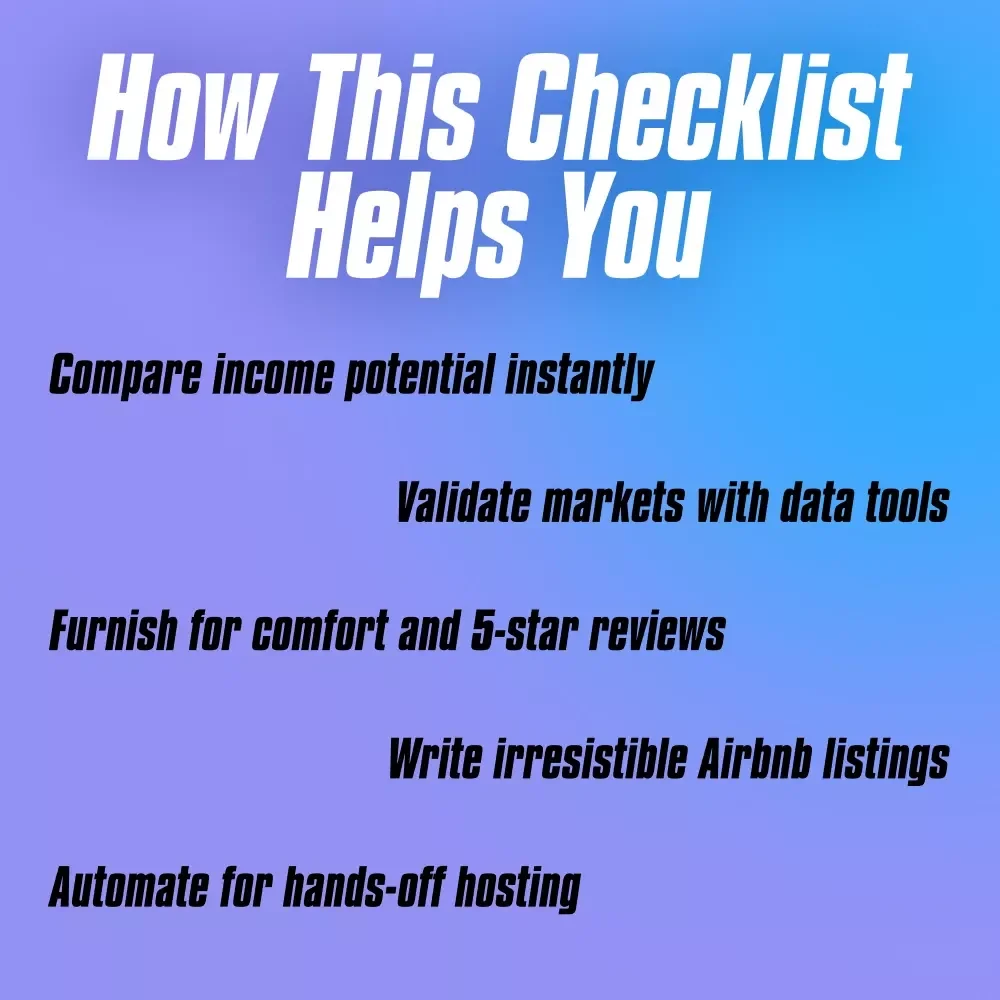 The Short-Stay Success Checklist | Short-Term Rental Income Strategies | Airbnb Hosting Guide | Digital Download