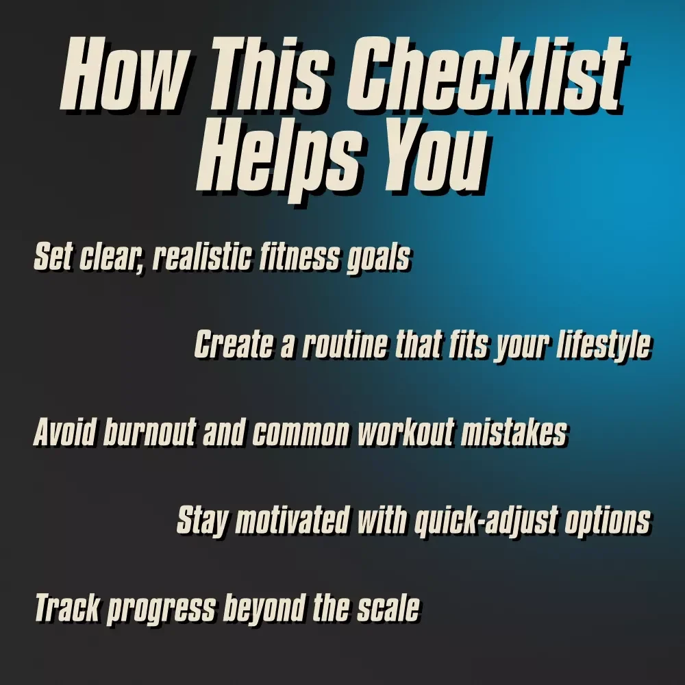 Your “Move Smarter” Workout Checklist | Ideal Workout Routine PDF | Fitness Goals Tracker | Workout Planner for Beginners & Beyond