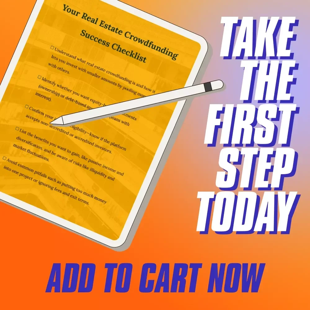 Your Real Estate Crowdfunding Success Checklist | Digital Download for Real Estate Crowdfunding Platforms, Equity & Debt Investing Guide