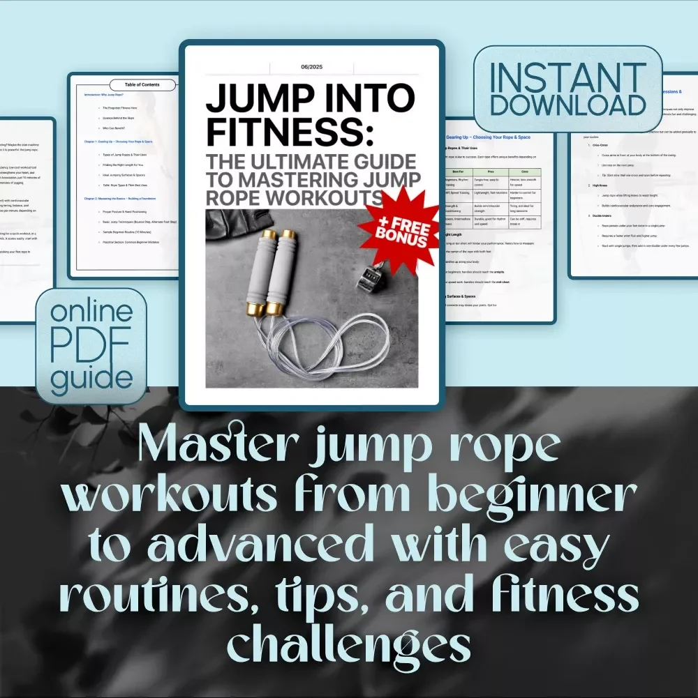 Jump Into Fitness: The Ultimate Guide to Mastering Jump Rope Workouts | Jump Rope Exercise Routine | Beginner to Advanced Digital Download
