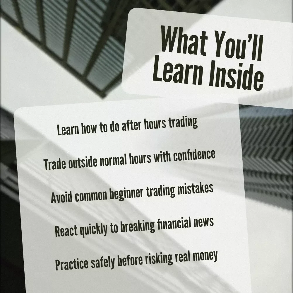 Trade Beyond the Bell: Your Easy Guide to After-Hours Trading | How to Do After Hours Trading eBook | Digital Download PDF