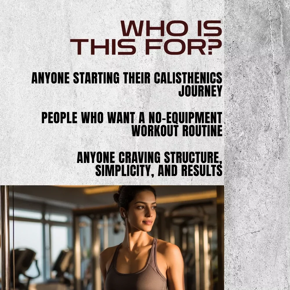 The Bodyweight Blueprint: Your Calisthenics Kickstart Checklist – Digital Calisthenics Workout Routine for Beginners | Printable Fitness Guide