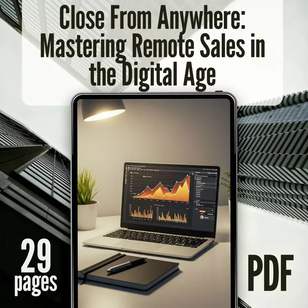 Close From Anywhere: Mastering Remote Sales in the Digital Age | Remote Sales Techniques eBook Guide | Work from Home Sales Strategy PDF