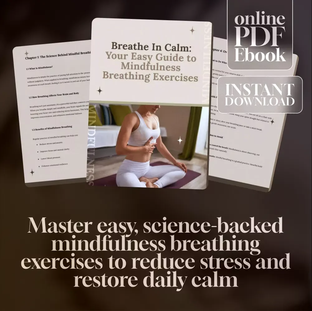 Breathe In Calm: Your Easy Guide to Mindfulness Breathing Exercises | Digital eBook for Mindful Living, Anxiety Relief & Stress Reduction