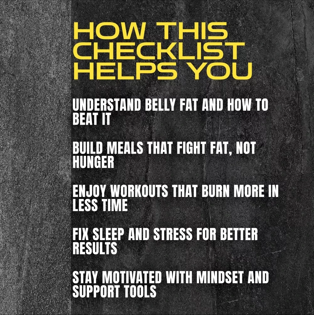 Flat Belly Fast: Your No-Fluff Fat Burn Checklist | Burn Belly Fat Fast | Printable Weight Loss Checklist | Fat-Burning Guide | Fitness eBook