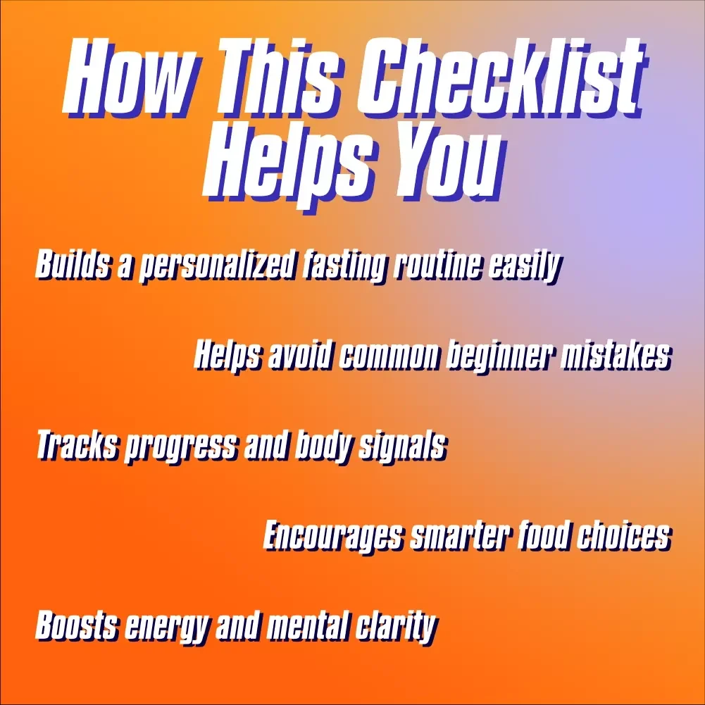 The Intermittent Fasting Action Checklist | Digital Wellness Planner | How Healthy is Intermittent Fasting Guide | Fasting Routine PDF